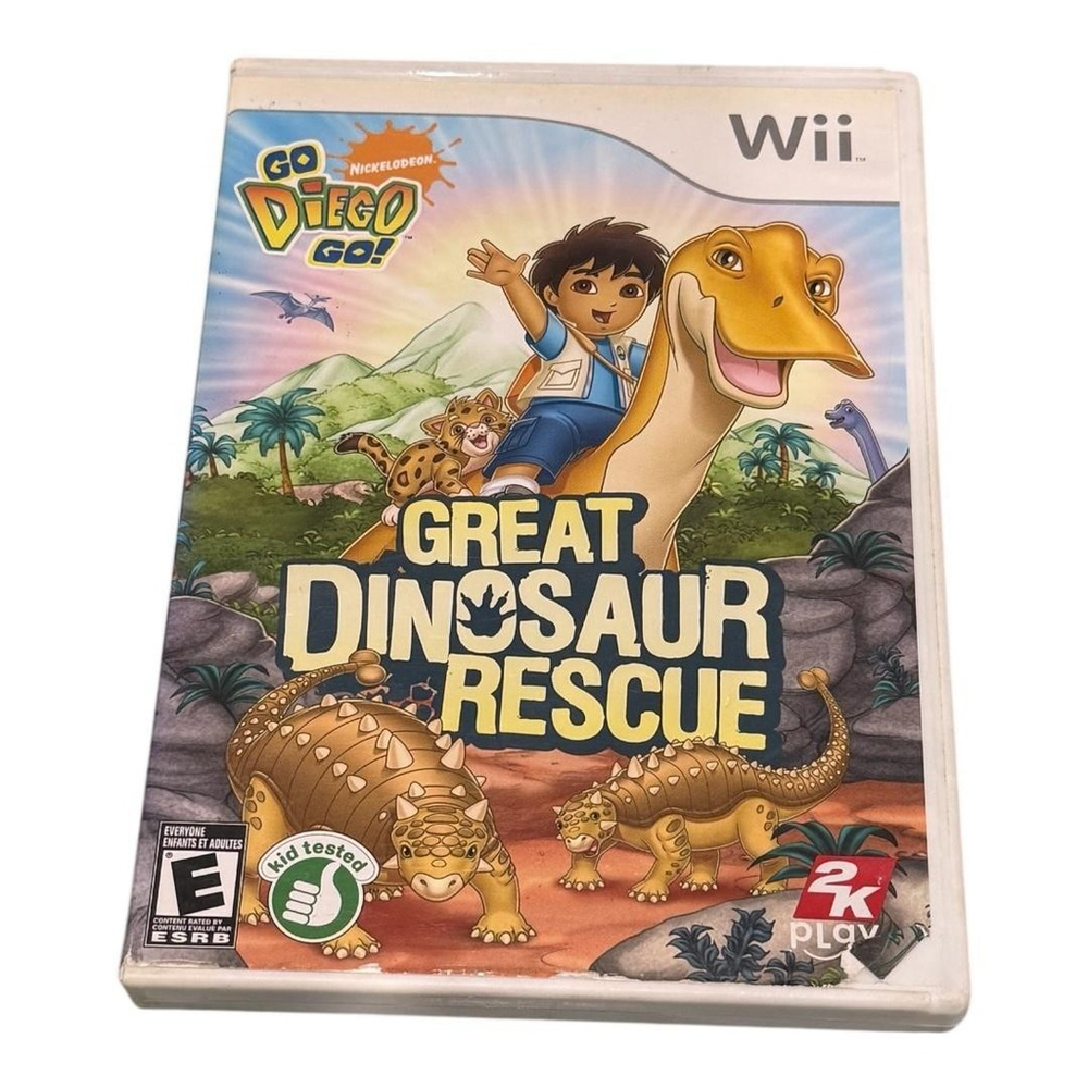 Go Diego Go Great Dinosaur Rescue Nintendo Wii Game Complete E Rated 2K